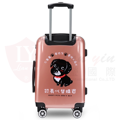 狗狗印花行李箱